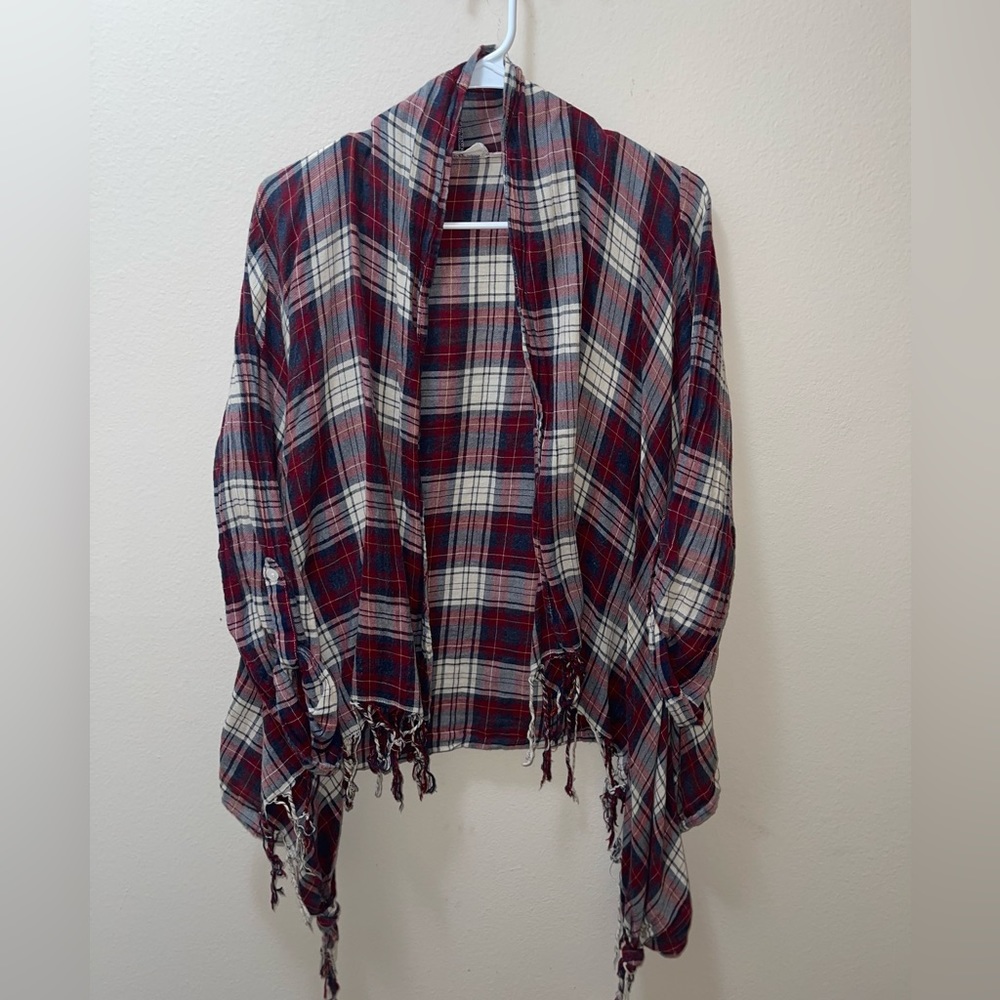 Plaid cardigan/flannel - Size small